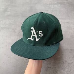 Vintage MLB Oakland A's New Era Diamond 5950 Pro Model 1993 Fitted Hat 7 3/4